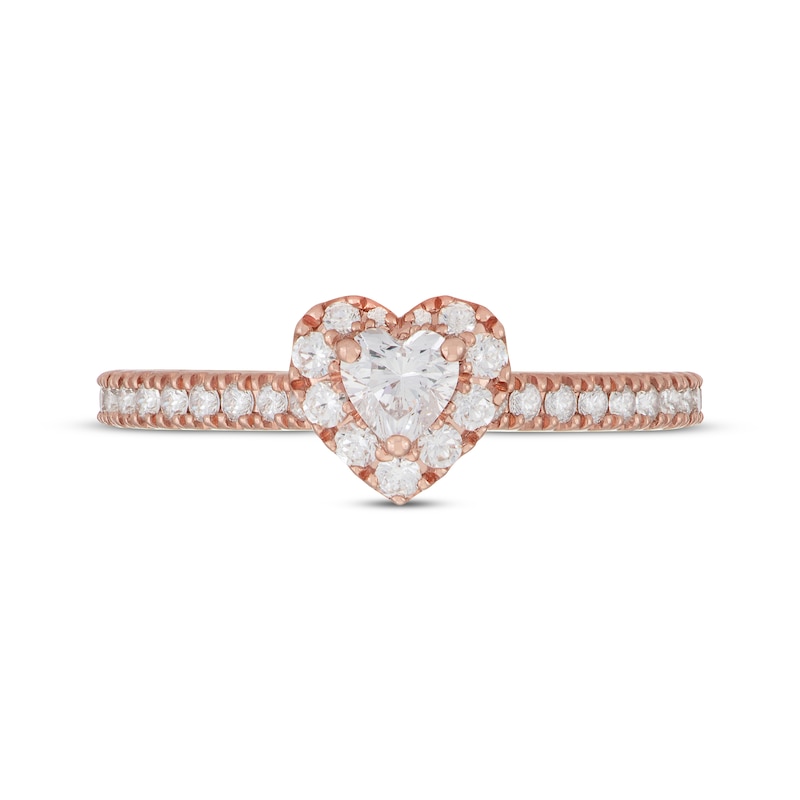Main Image 3 of Neil Lane Heart-Shaped Diamond Engagement Ring 5/8 ct tw 14K Rose Gold