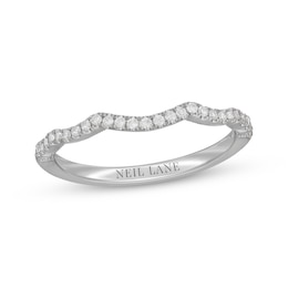 Neil Lane Diamond Contoured Wedding Band 1/6 ct tw 14K White Gold