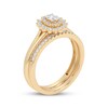 Thumbnail Image 2 of Adore Oval-Cut Diamond Sunburst Halo Bridal Set 1/2 ct tw 14K Yellow Gold