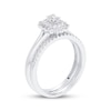 Thumbnail Image 2 of Adore Emerald-Cut Diamond Starburst Halo Bridal Set 1/2 ct tw 14K White Gold