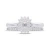 Thumbnail Image 3 of Adore Emerald-Cut Diamond Starburst Halo Bridal Set 1/2 ct tw 14K White Gold