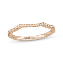Neil Lane Diamond Contour Wedding Band 1/6 ct tw 14K Yellow Gold