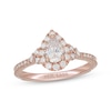 Thumbnail Image 1 of Neil Lane Pear-Shaped Diamond Halo Engagement Ring 1 ct tw 14K Rose Gold