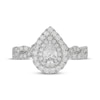 Thumbnail Image 2 of Neil Lane Pear-Shaped Diamond Double Halo Twist Engagement Ring 1 ct tw 14K White Gold