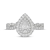 Thumbnail Image 3 of Neil Lane Pear-Shaped Diamond Double Halo Twist Engagement Ring 1 ct tw 14K White Gold