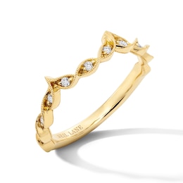 Neil Lane Diamond Contour Wedding Band 1/8 ct tw 14K Yellow Gold