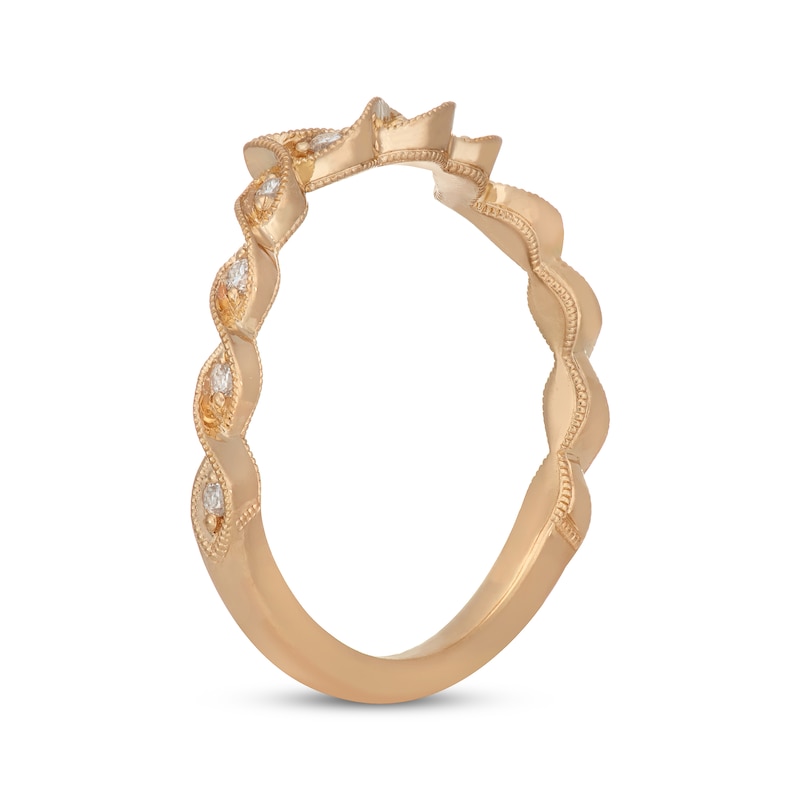 Main Image 8 of Neil Lane Diamond Contour Wedding Band 1/8 ct tw 14K Yellow Gold
