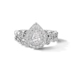 Thumbnail Image 3 of Neil Lane Pear-Shaped Diamond Double Halo Twist Shank Bridal Set 7/8 ct tw 14K White Gold