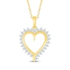 Thumbnail Image 1 of Diamond Heart Outline Necklace 1/4 ct tw 10K Yellow Gold 18"