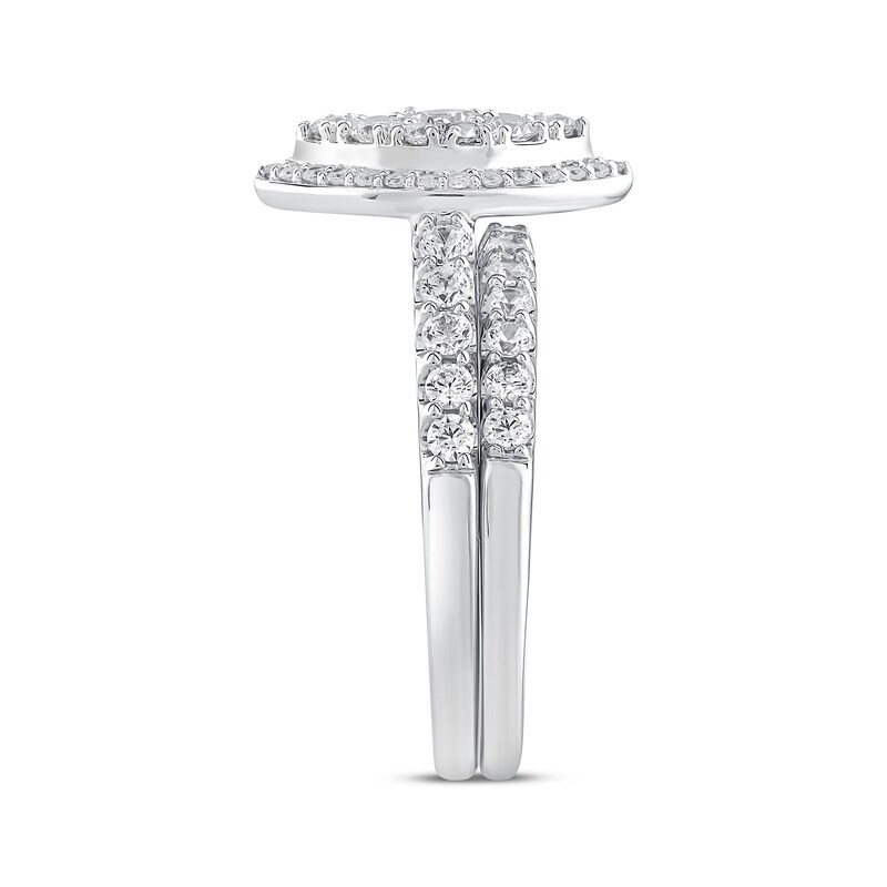Main Image 2 of Adore Multi-Diamond Marquise Halo Bridal Set 1 ct tw 14K White Gold