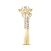 Thumbnail Image 2 of Adore Round-Cut Diamond Starburst Halo Bridal Set 3/8 ct tw 14K Yellow Gold