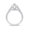 Thumbnail Image 3 of Round-Cut Diamond Halo Twist Shank Bridal Set 1 ct tw 14K White Gold