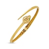 Thumbnail Image 2 of Italian Brilliance Diamond-Cut Snake Bangle Bracelet 14K Yellow Gold