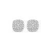 Thumbnail Image 2 of Diamond Double Cushion Halo Stud Earrings 1/4 ct tw 10K White Gold