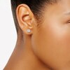 Thumbnail Image 3 of Diamond Double Cushion Halo Stud Earrings 1/4 ct tw 10K White Gold