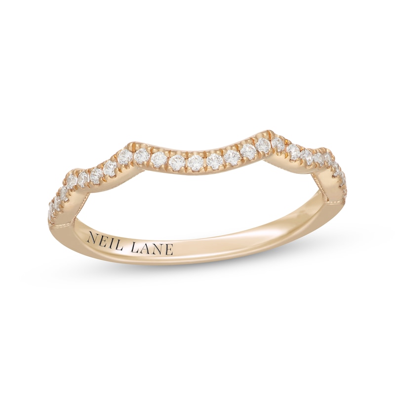 Main Image 7 of Neil Lane Diamond Contour Wedding Band 1/5 ct tw 14K Yellow Gold