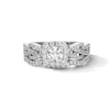 Thumbnail Image 3 of Neil Lane Round-Cut Diamond Cushion Halo Braided Bridal Set 1 ct tw 14K White Gold