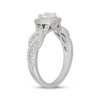 Thumbnail Image 5 of Neil Lane Round-Cut Diamond Cushion Halo Braided Engagement Ring 7/8 ct tw 14K White Gold