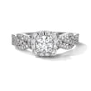 Thumbnail Image 8 of Neil Lane Round-Cut Diamond Cushion Halo Braided Engagement Ring 7/8 ct tw 14K White Gold