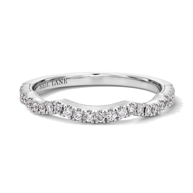 Main Image 13 of Neil Lane Diamond Contour Wedding Band 1/5 ct tw 14K White Gold