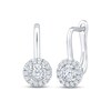 Thumbnail Image 1 of Diamond Halo Drop Earrings 1/4 ct tw 10K White Gold
