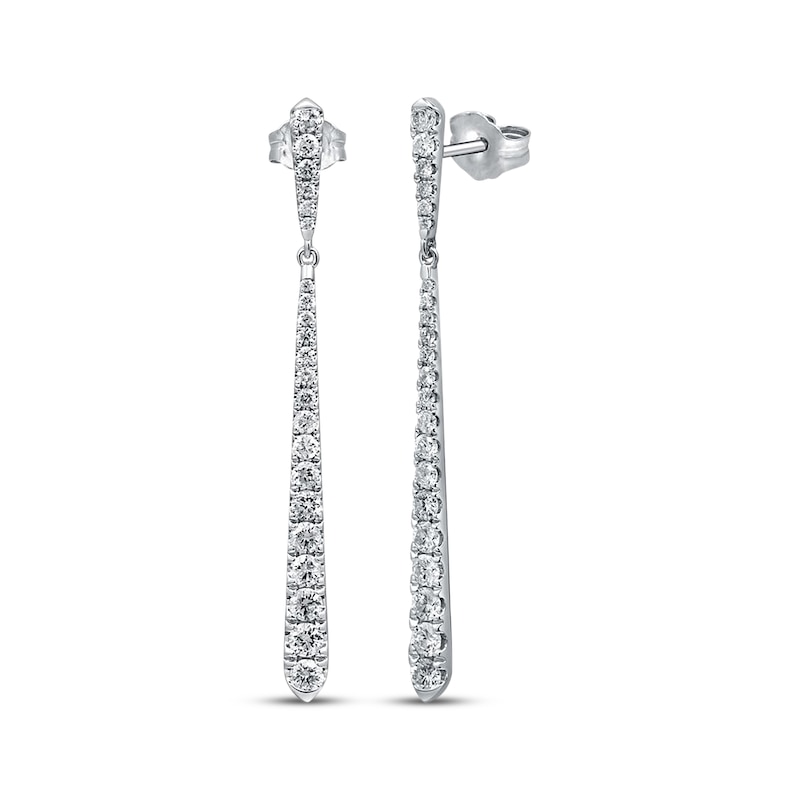 Main Image 1 of KAY Lab-Grown Diamonds Graduated Drop Earrings 1 ct tw 14K White Gold