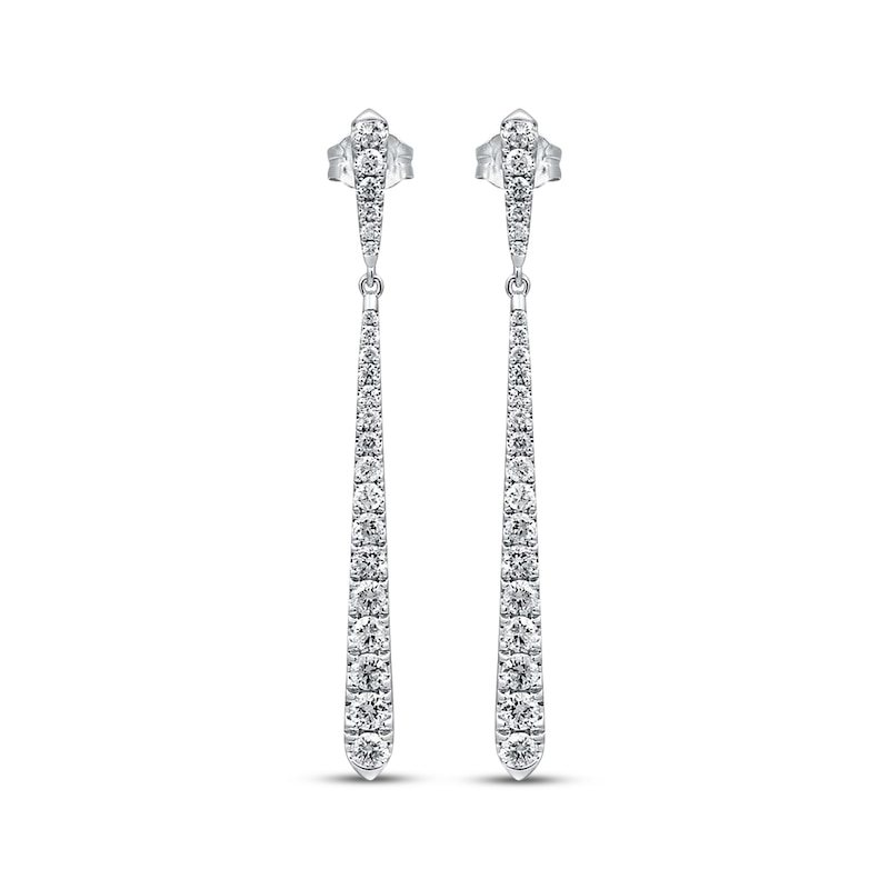 Main Image 2 of KAY Lab-Grown Diamonds Graduated Drop Earrings 1 ct tw 14K White Gold