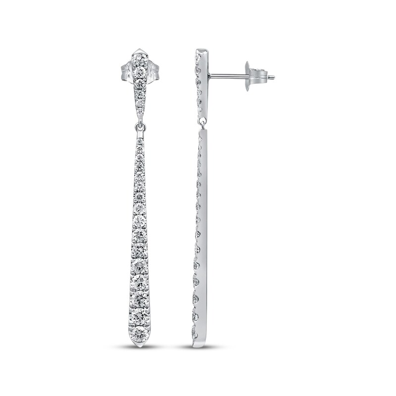 Main Image 3 of KAY Lab-Grown Diamonds Graduated Drop Earrings 1 ct tw 14K White Gold