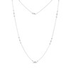 Thumbnail Image 1 of Diamond Bezel-Set Trio Station Necklace 1/2 ct tw 10K White Gold 18"