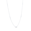 Thumbnail Image 3 of Diamond Bezel-Set Trio Station Necklace 1/2 ct tw 10K White Gold 18"