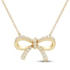 Thumbnail Image 1 of Diamond Bow Necklace 1/10 ct tw 10K Yellow Gold 18"