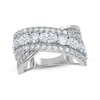 Thumbnail Image 1 of KAY Lab-Grown Diamonds Oval & Round-Cut Crossover Multi-Row Ring 2 ct tw 14K White Gold