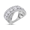 Thumbnail Image 2 of KAY Lab-Grown Diamonds Oval & Round-Cut Crossover Multi-Row Ring 2 ct tw 14K White Gold
