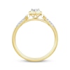 Thumbnail Image 3 of Multi-Diamond Heart Promise Ring 1/10 ct tw 24K Yellow Gold Vermeil Sterling Silver