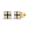 Thumbnail Image 1 of Men's Multi-Diamond Quad Stud Earrings 1/2 ct tw 10K Yellow Gold
