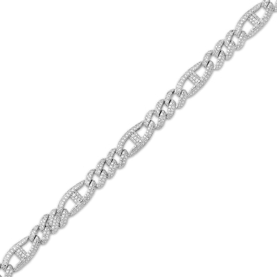 Carat Diamond Cuban Link Zales Sterling Silver Bracelets 1/10