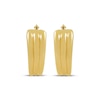 Thumbnail Image 2 of Tapered Sculpted Hoop Earrings Hollow 14K Yellow Gold