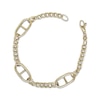Thumbnail Image 1 of Mariner Station Curb Chain Bracelet Hollow 10K Yellow Gold 7.5"