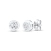 Thumbnail Image 1 of Diamond Solitaire Swirl Frame Stud Earrings 1/2 ct tw 10K White Gold (I/I2)
