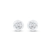 Thumbnail Image 2 of Diamond Solitaire Swirl Frame Stud Earrings 1/2 ct tw 10K White Gold (I/I2)