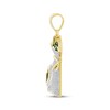 Thumbnail Image 3 of Men's Diamond & Green Enamel Money Bag Charm 1 ct tw 10K Yellow Gold