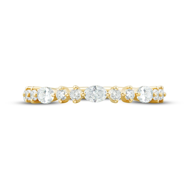 Main Image 3 of Adore Oval & Round-Cut Diamond Anniversary Ring 3/4 ct tw 14K Yellow Gold