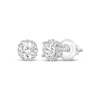 Thumbnail Image 1 of Round-Cut Diamond Solitaire Hidden Halo Stud Earrings 1 ct tw 10K White Gold (J/I3)
