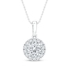 Thumbnail Image 1 of KAY Lab-Grown Diamonds Halo Necklace 1/2 ct tw 14K White Gold (F/VS2)18"