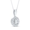 Thumbnail Image 2 of KAY Lab-Grown Diamonds Halo Necklace 1/2 ct tw 14K White Gold (F/VS2)18"