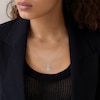 Thumbnail Image 3 of KAY Lab-Grown Diamonds Halo Necklace 1/2 ct tw 14K White Gold (F/VS2)18"