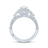 Thumbnail Image 3 of Monique Lhuillier Bliss Pear-Shaped Diamond Double Halo Engagement Ring 1-1/4 ct tw 18K White Gold