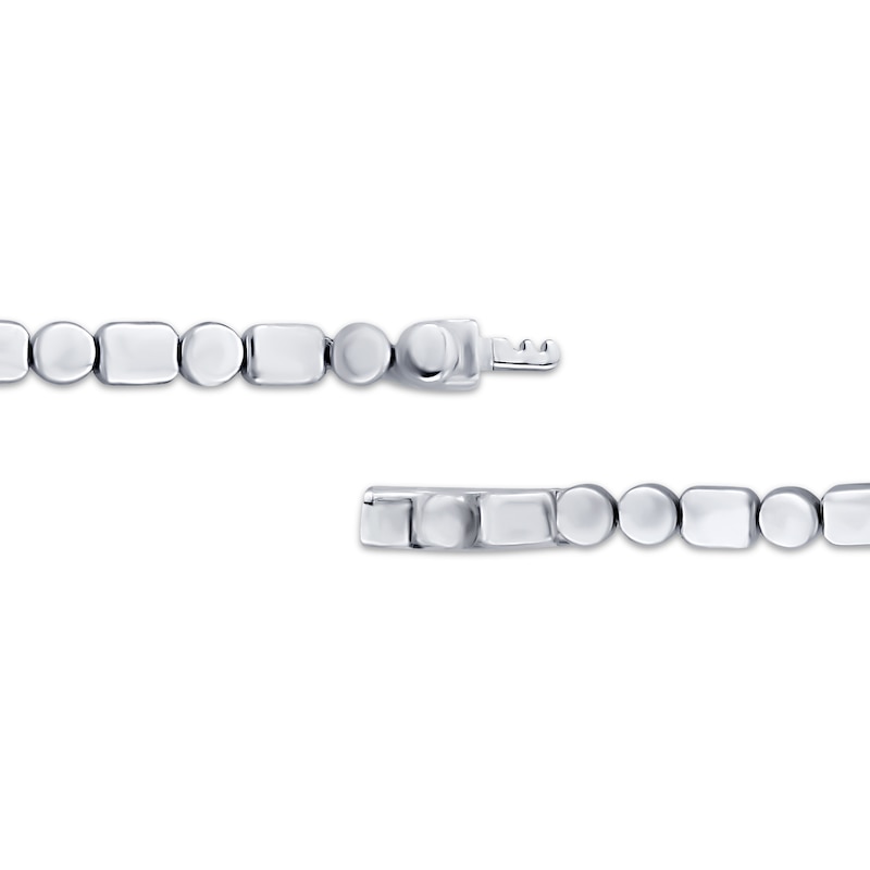 Main Image 3 of KAY Lab-Grown Diamonds Bezel-Set Round & Emerald-Cut Necklace 14 ct tw 14K White Gold 18"