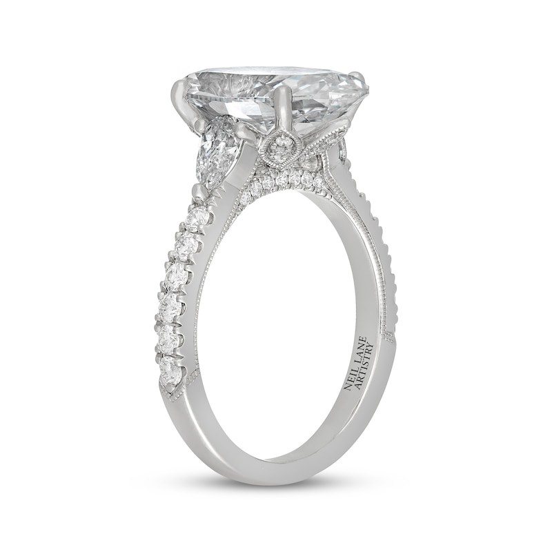 Main Image 2 of Neil Lane Artistry Heritage Oval-Cut Lab-Grown Diamond Engagement Ring 5 ct tw Platinum