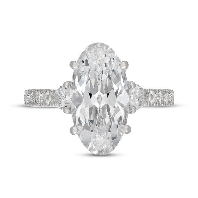 Main Image 3 of Neil Lane Artistry Heritage Oval-Cut Lab-Grown Diamond Engagement Ring 5 ct tw Platinum